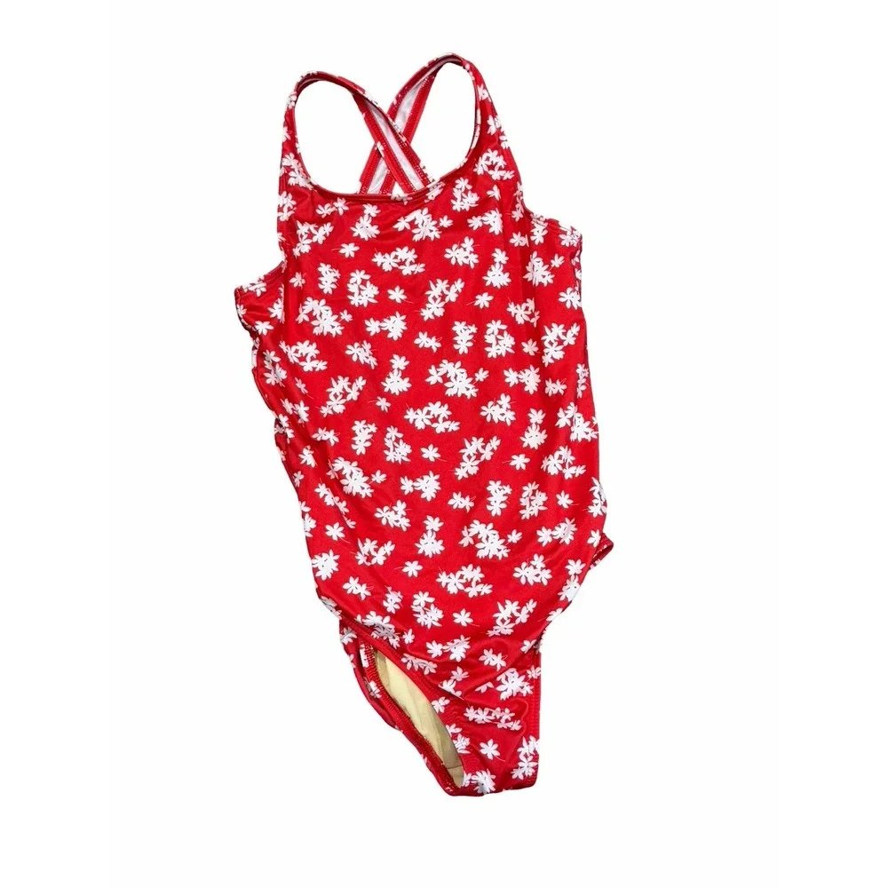 Lands' End Kamu 6-8 One Piece Swimsuit Bathing Suit Lot Bundle Solid Floral